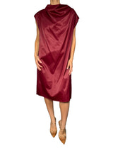 Vestido Burdeo Satinado