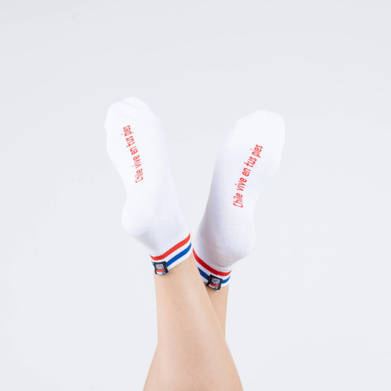 Calcetines Blanco Tricolor Corto