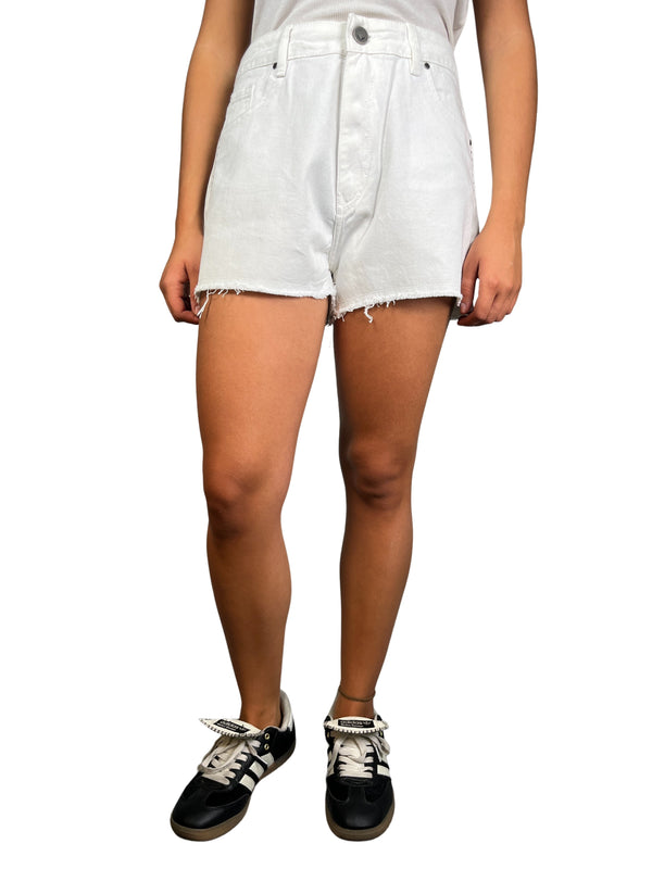 Shorts White Metal