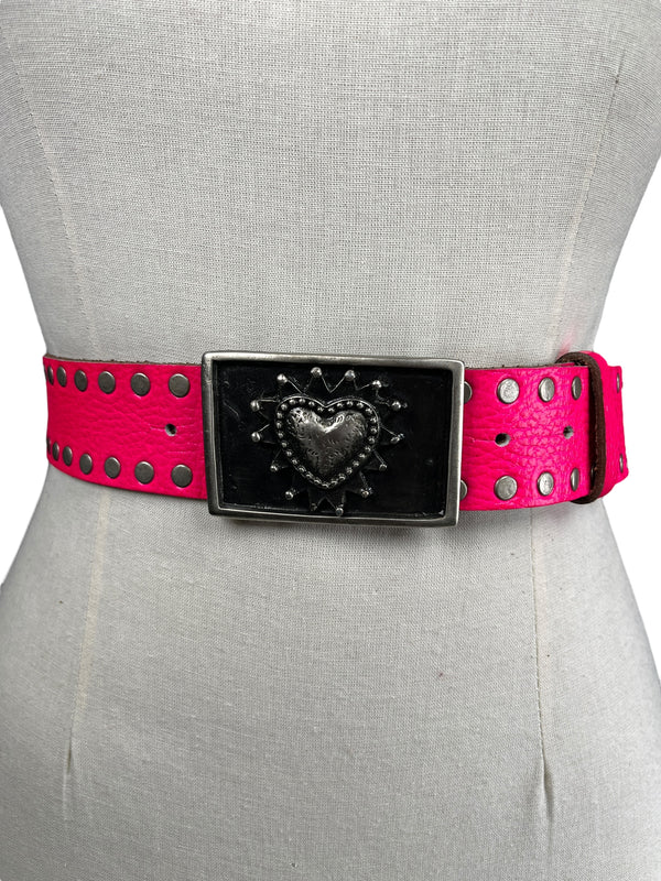 Cinturón Cuero Fucsia