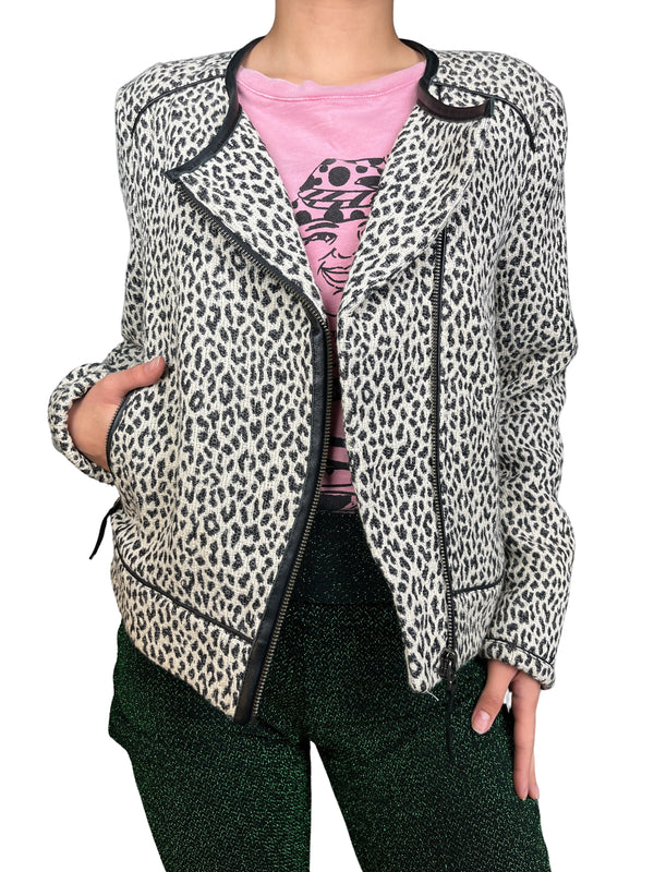Chaqueta Moto Patyn Leopard Print 