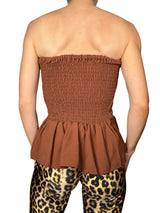 Blusa Café Strapless