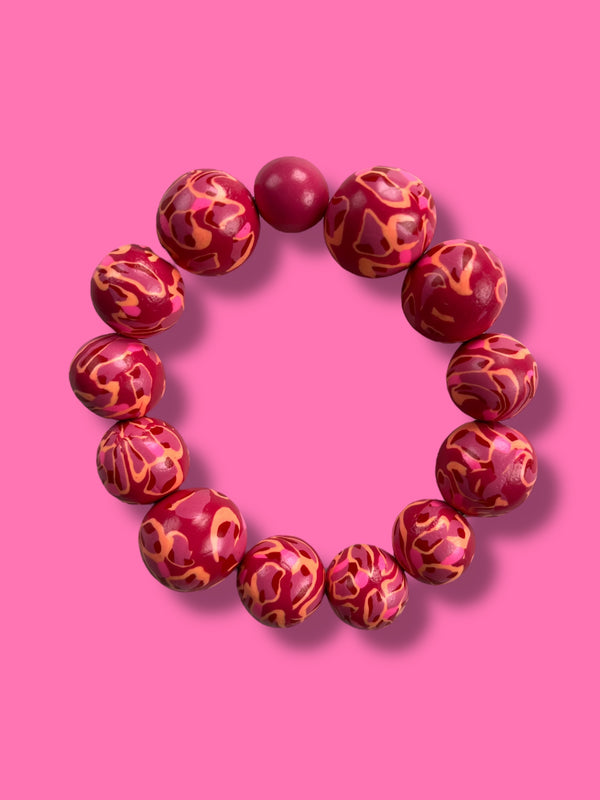 Pulsera Esferas Rosado