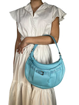Bolso Celeste Cuero