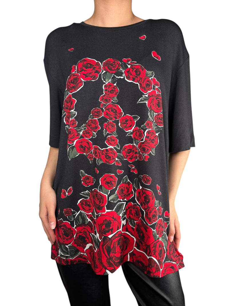Polera Oversize Rosas