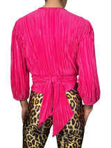 Blusa Plisada con Cinta