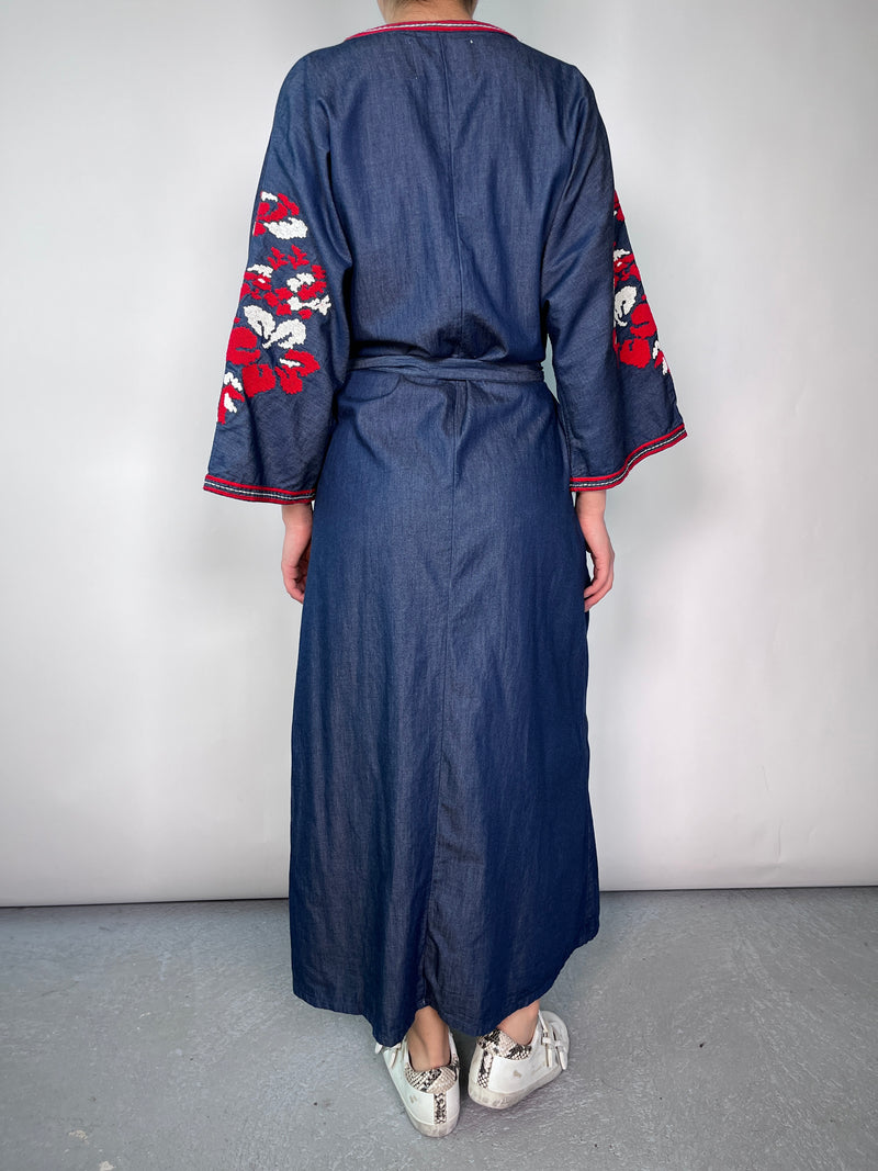 Vestido Greek Long Denim