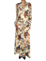 Vestido Maxi Transparencia Multicolor
