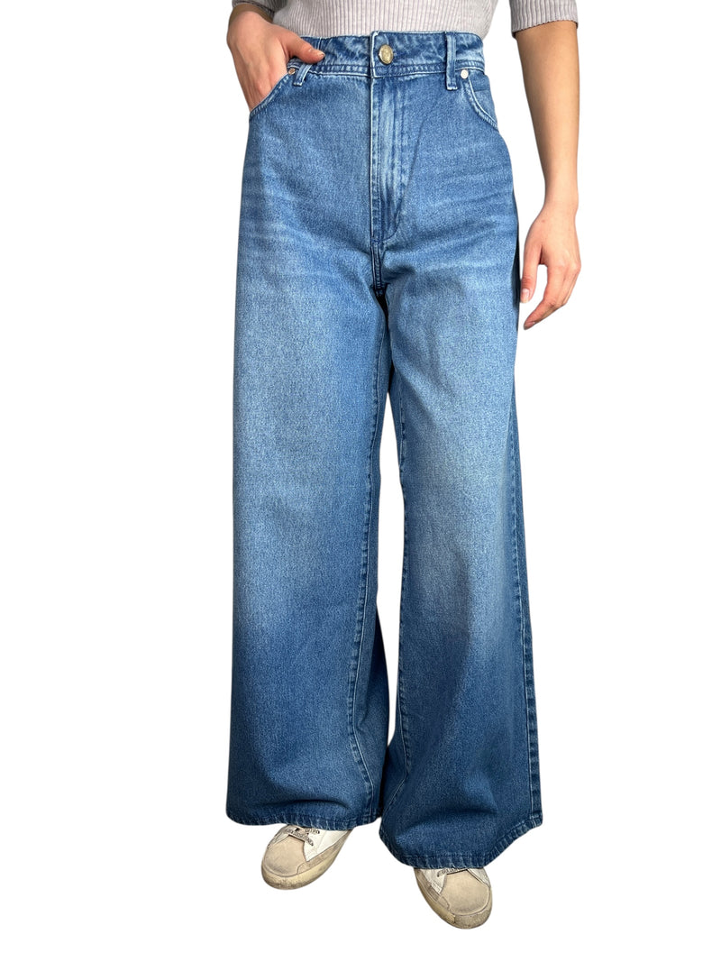 Jeans Roses Mid