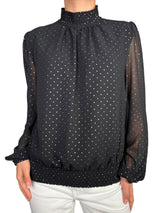Blusa Puntos Plateados