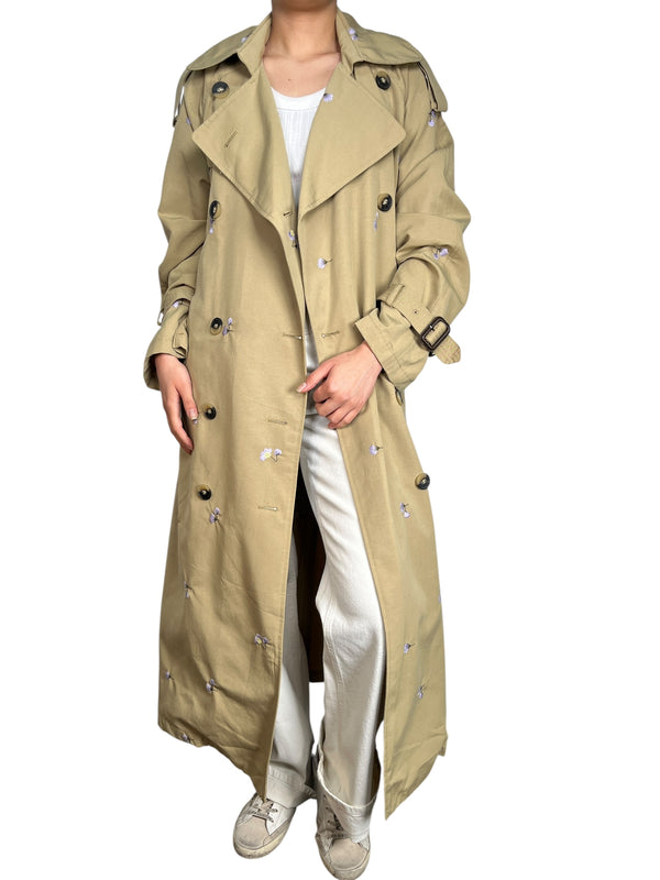 Trench Flores Bordadas