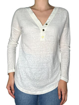 Polera Botones Blanca