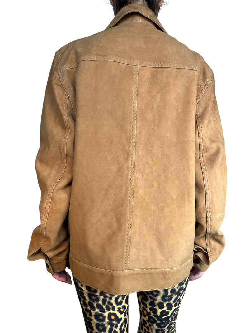 Chaqueta Cuero Gamuza Trucker Zambeze