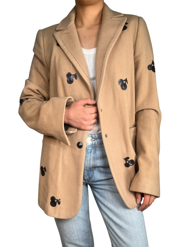 Abrigo Lana y Cashmere Cherry