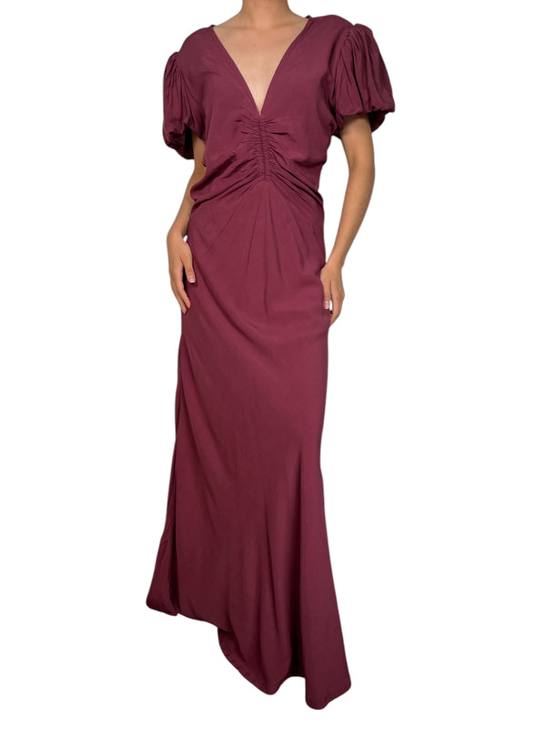 Vestido Viscosa Burdeo