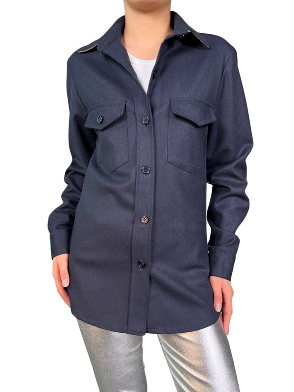 Camisa Franela Azul Marino