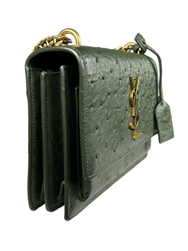 Cartera Cuero Verde