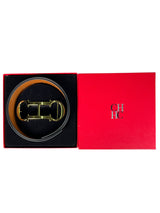 Cinturón Initials Insignia Ancho Reversible