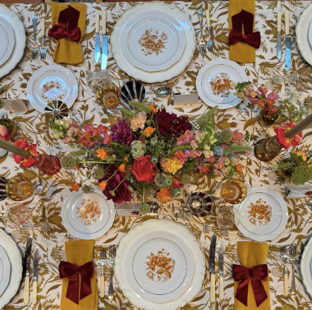 Set 4 Rosetón Servilletero