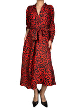 Vestido Leopardo Rojo