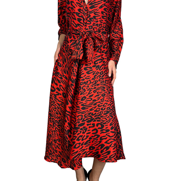 Leopard Print Vestido Rojo Leopardo Zara Vestido Leopardo Rojo