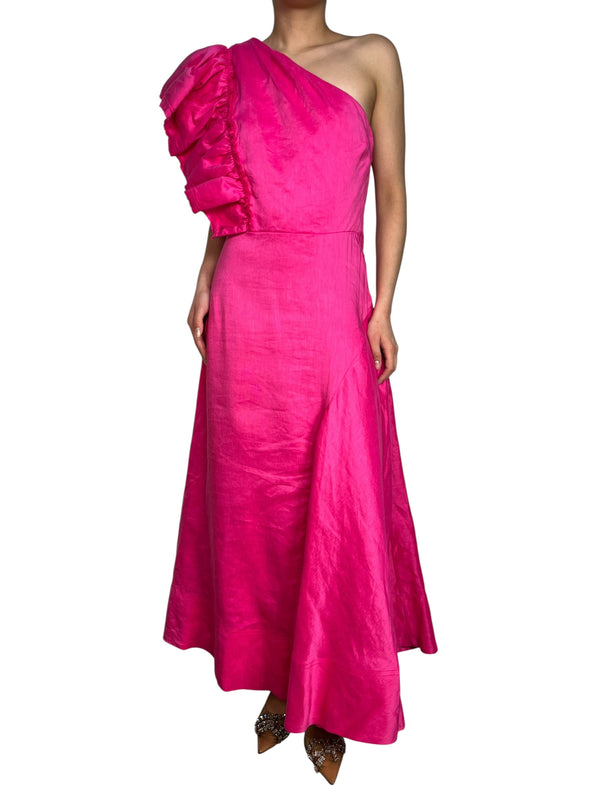Vestido Lino Asimétrico