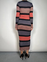 Vestido Viscosa Fibras Metalizadas