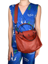 Cartera Le Pliage Cuir Terracota