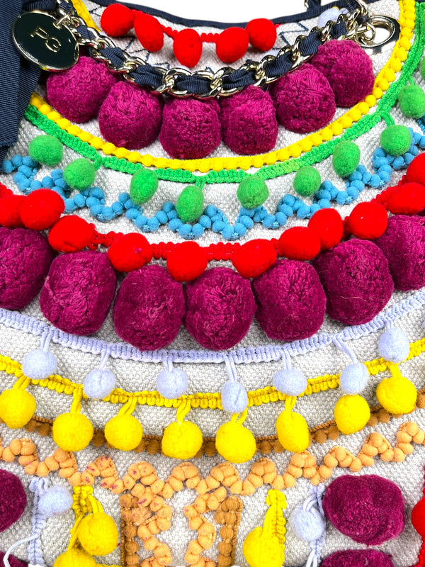 Bolso Pompones Multicolor