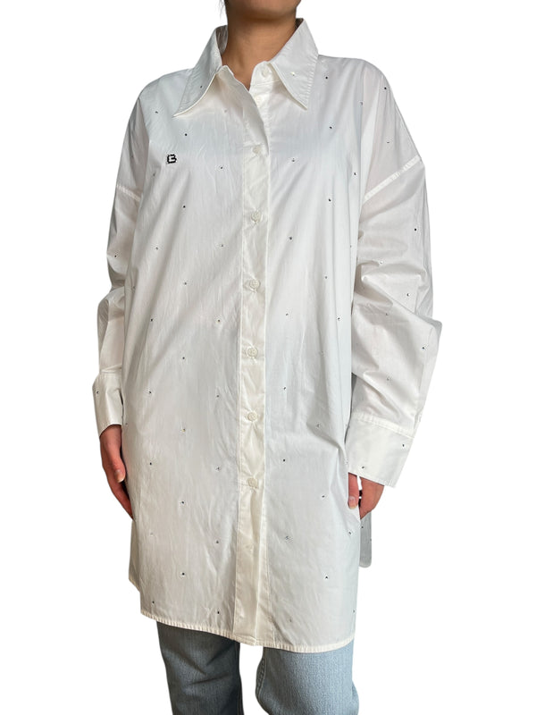 Blusa Oversize Piedras Blancas