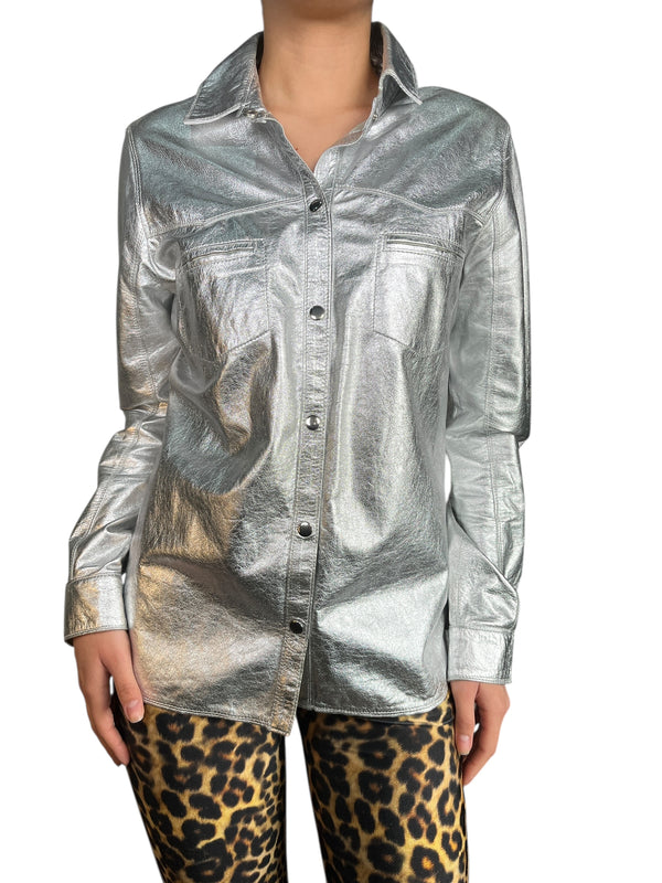 Sobrecamisa Cuero Plateada