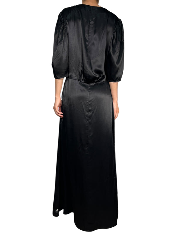 Vestido Negro Satinado