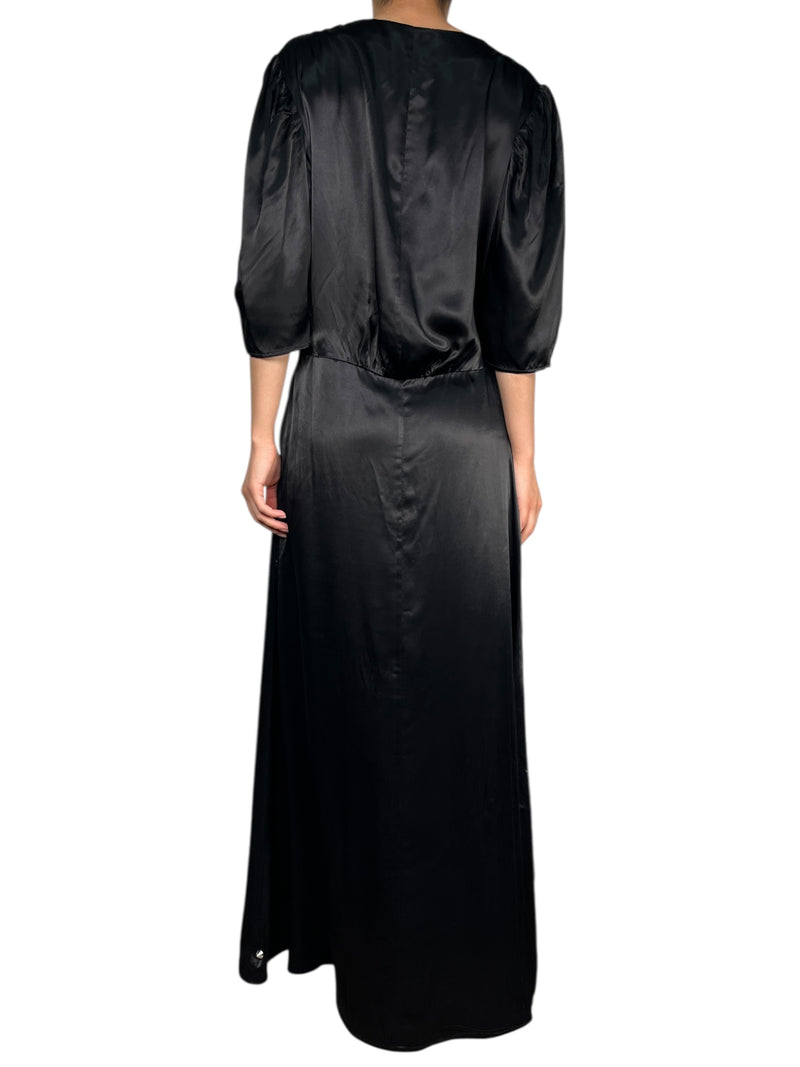 Vestido Negro Satinado