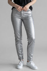Jeans Slim Metal Silver