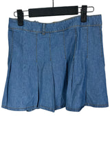 Falda Denim Tableada