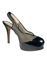 Tacones Slingback Cuero