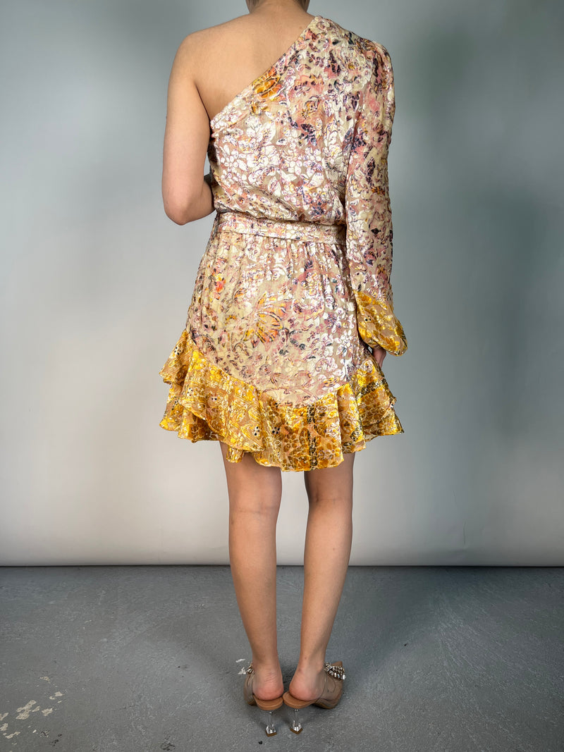 Vestido Velvet con Fibras Metalizadas