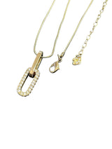 Set Collar y Aros Dorados con Brillos