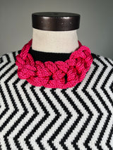 Collar Trenzado Fucsia