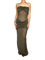 Vestido Strapless Traslucido