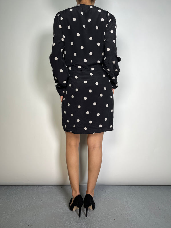 Vestido Seda Lunares