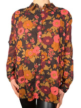 Blusa Estampado Floral Retro