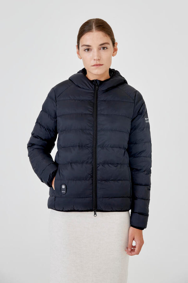 Parka Negra Con Capucha Mujer - Sin Batería