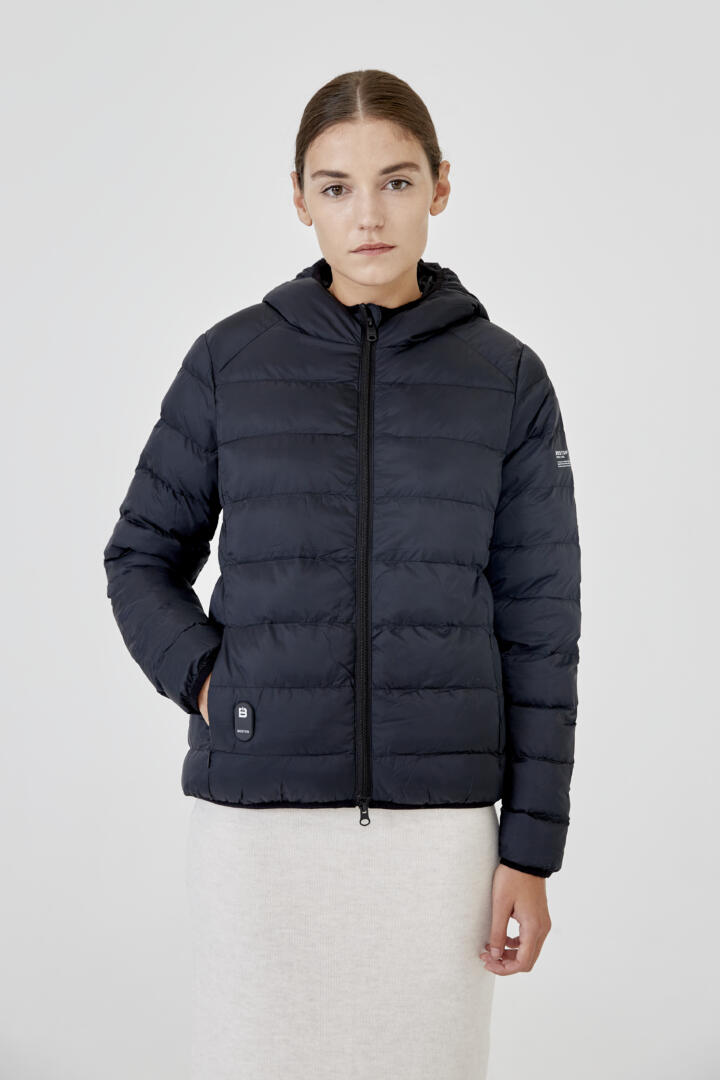 Parka Negra Con Capucha Mujer - Sin Batería