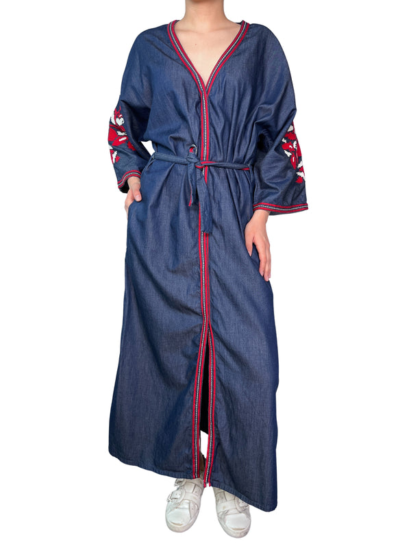 Vestido Greek Long Denim