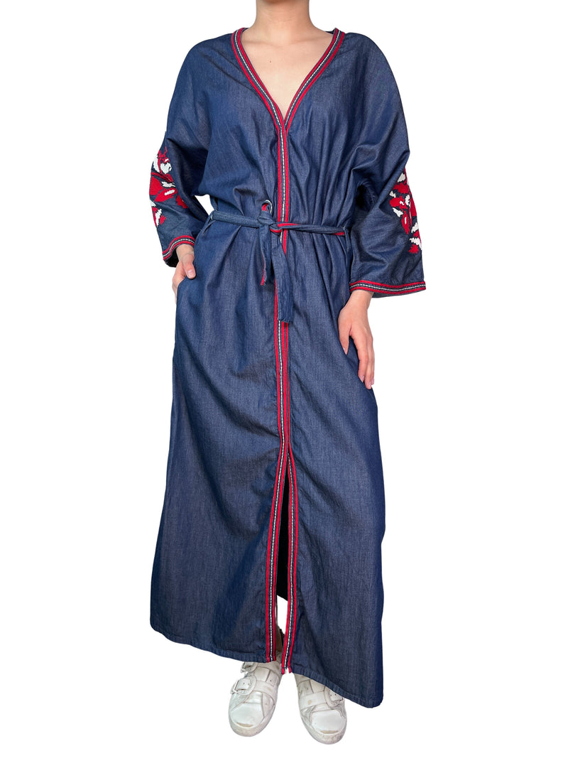 Vestido Greek Long Denim