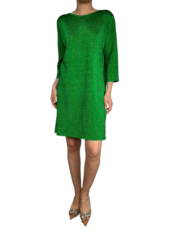 Vestido Tejido Fibras Metalizadas