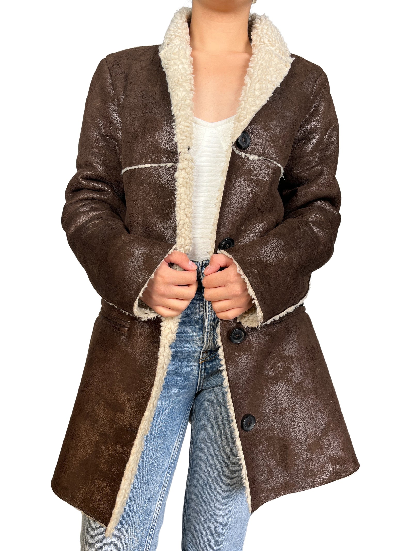 Mango Outlet Cazadora De Cuero Vintage Cazadora Biker Piel Detalle