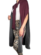 Capa Tejida Morada/Gris
