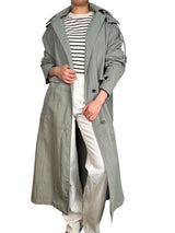 Trench Verde Capucha Desmontable